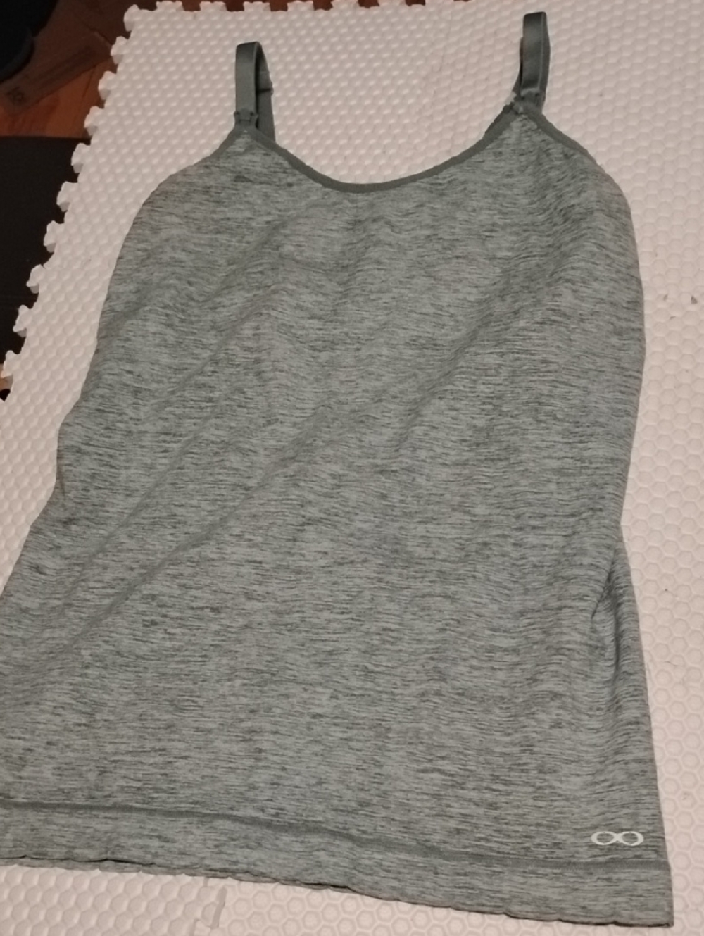 Modern Eternity Grey Heather Camisole Nursing Tank with Adjustable Straps